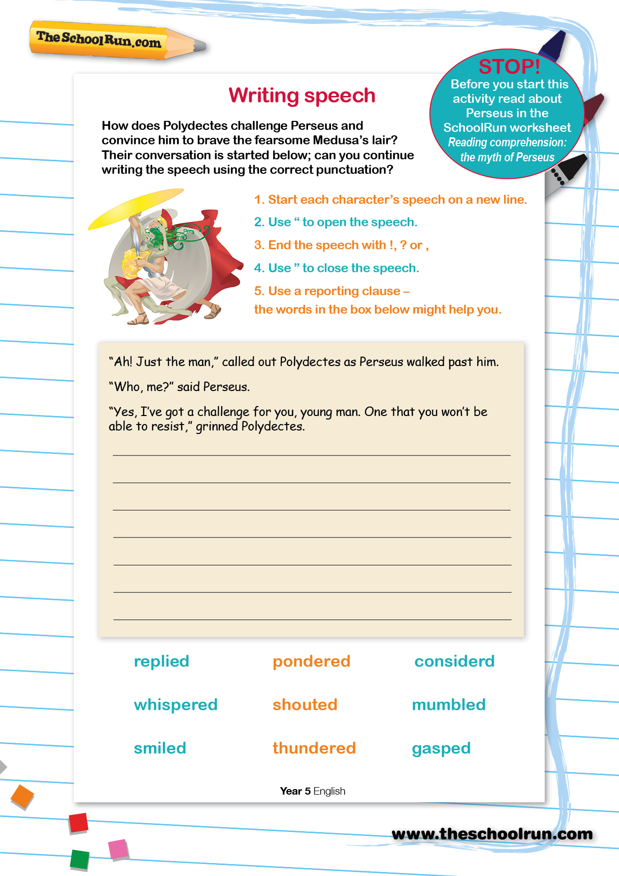 writing speeches lesson plan